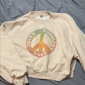 Unity Equality Love Beige Sweatshirt
